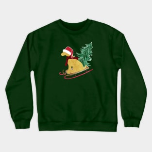 Golden Retriever Christmas Sled Crewneck Sweatshirt